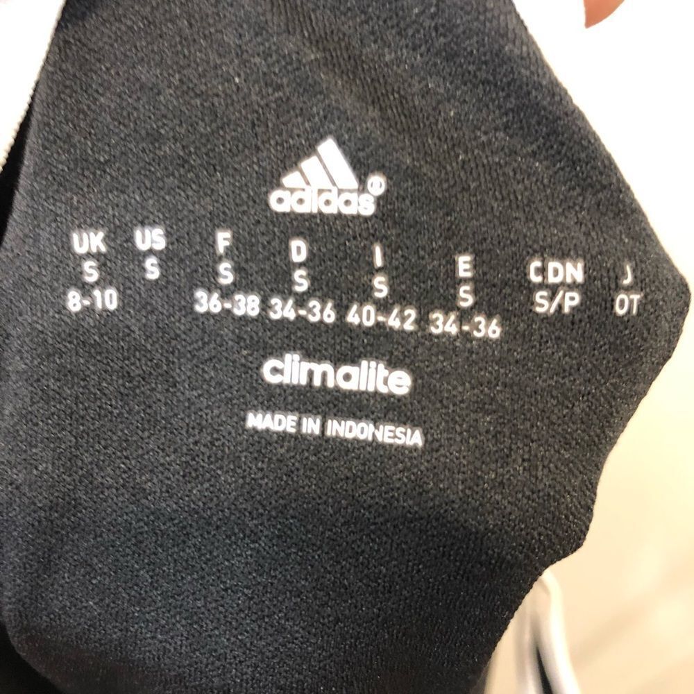 Adidas climalite black and white racerback athletic tank top, size small - Picture 10 of 11